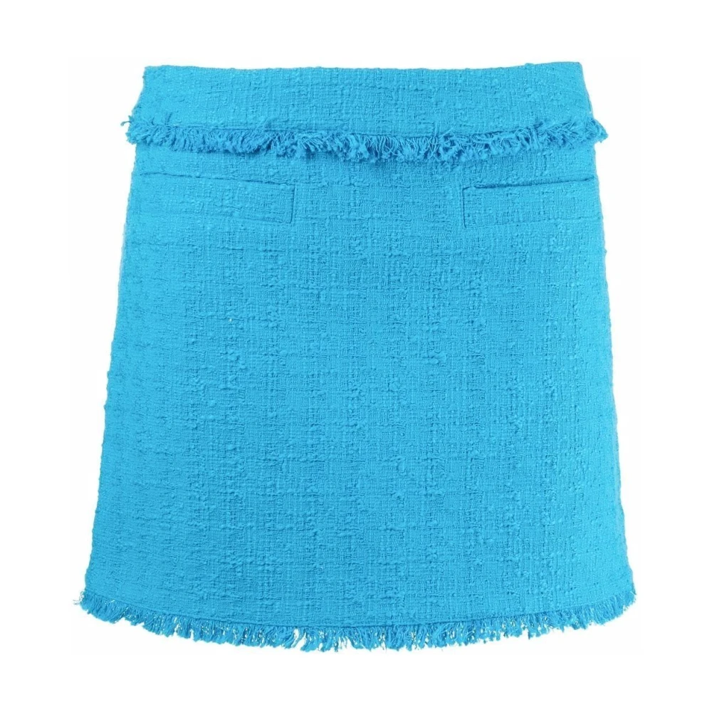 Proenza Schouler Women's Blue Short Skirts, S, Tweed Knitted Mini Skirt