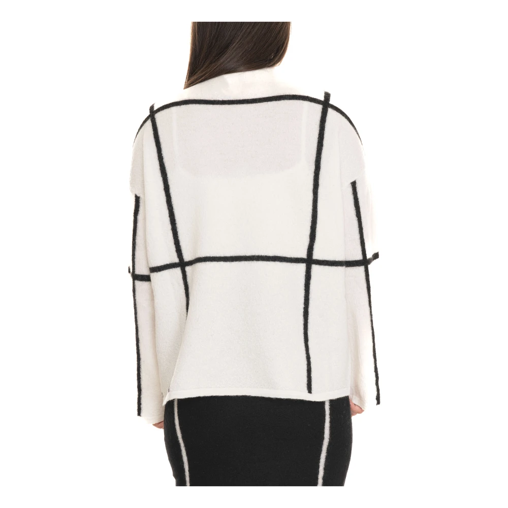Pennyblack Geometrische Fantasie Wollen Trui White Dames
