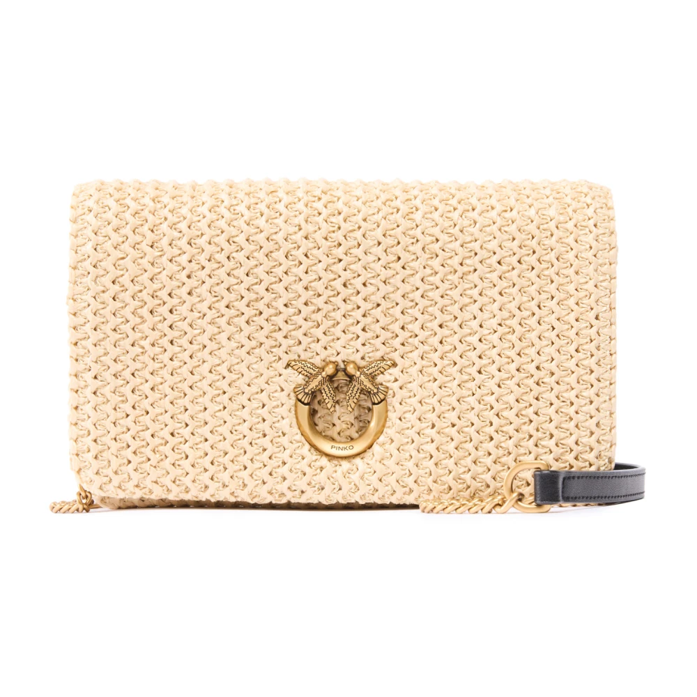 Pinko Women's Beige Cross Body Bags, One Size, Love Bag Click Soft Horizontal Mini