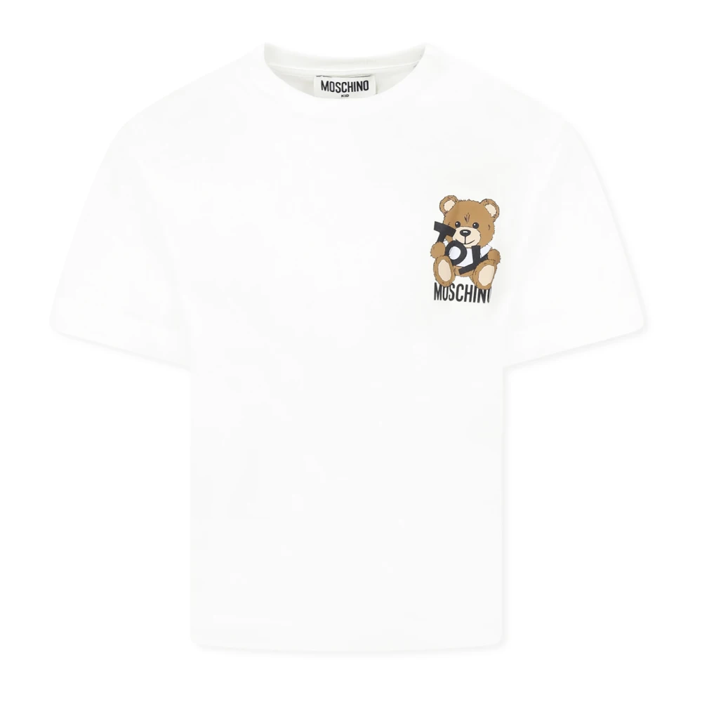 Moschino Unisex Wit Te Teddy Bear T-Shirt