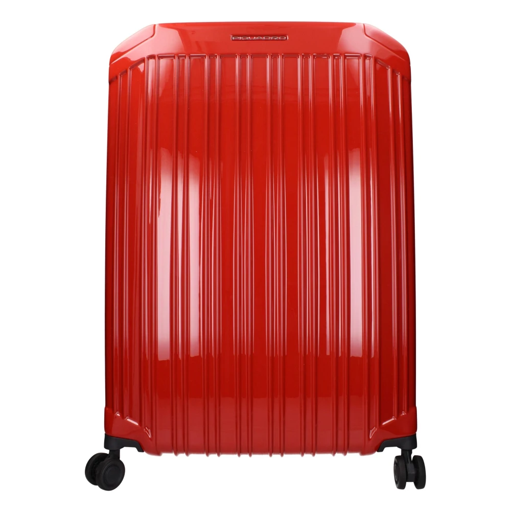 Piquadro Unisex Red Polycarbonate Travel Trolley
