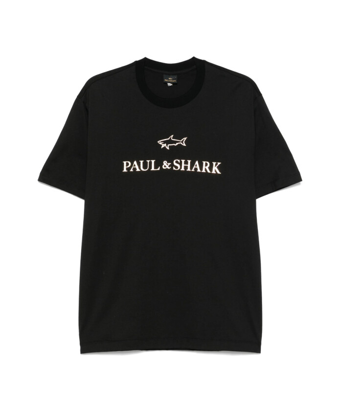 black-shark-print-crew-neck-t-shirt