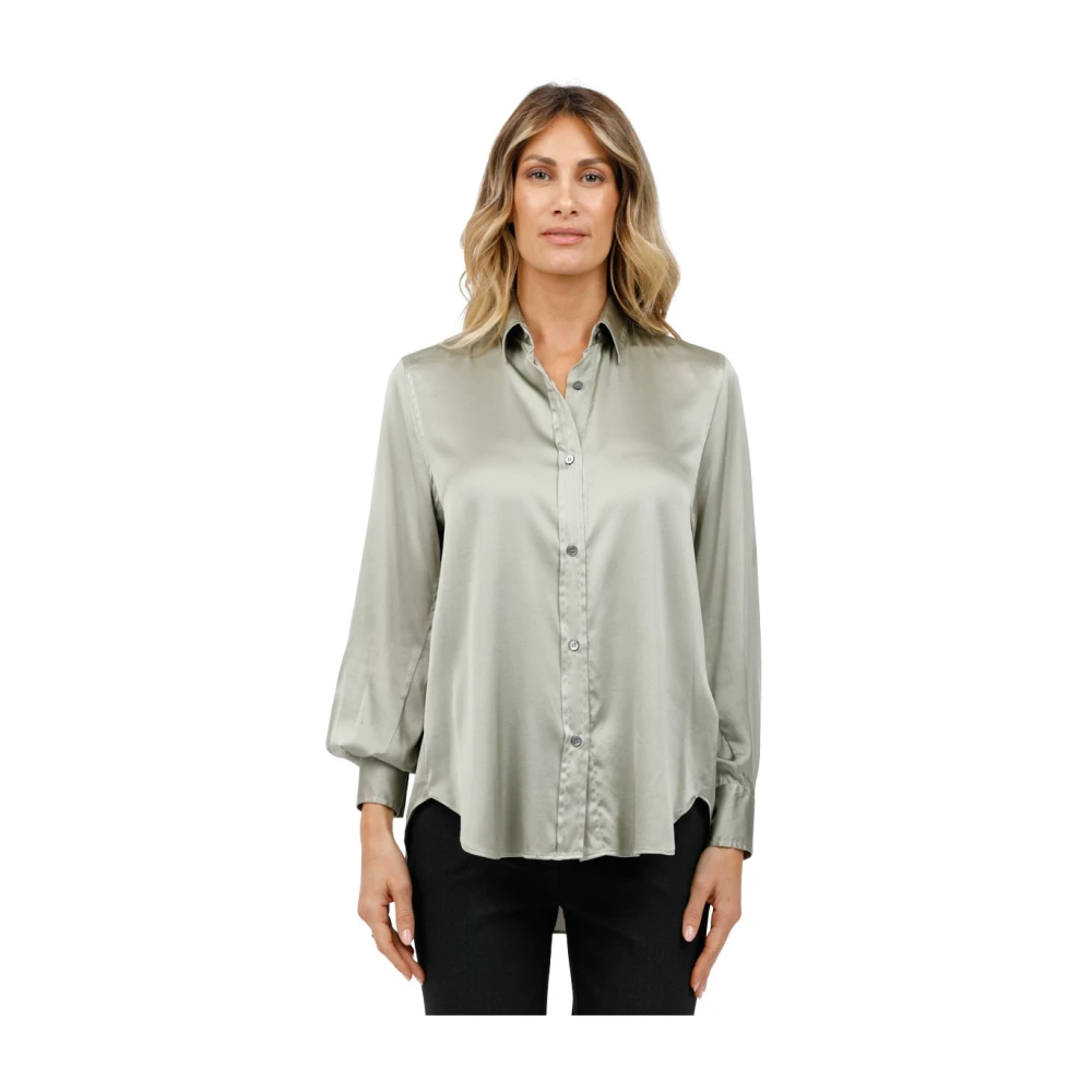 Caliban Casual Overhemd Green Dames