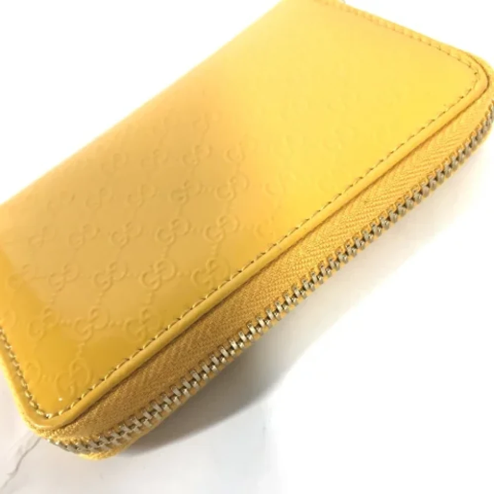 Gucci Vintage Pre-owned Leather wallets Yellow Dames