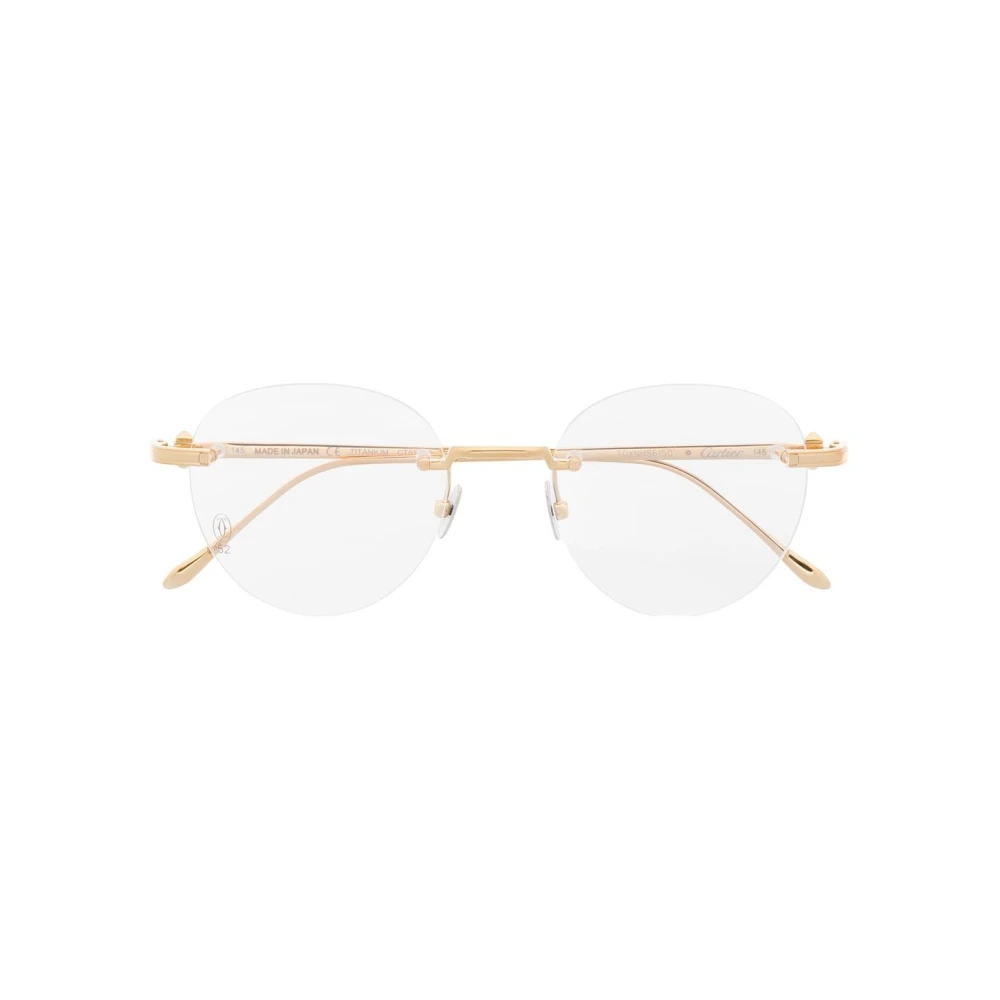 Cartier Men's Yellow Glasses, 52 Mm, Optical Frame