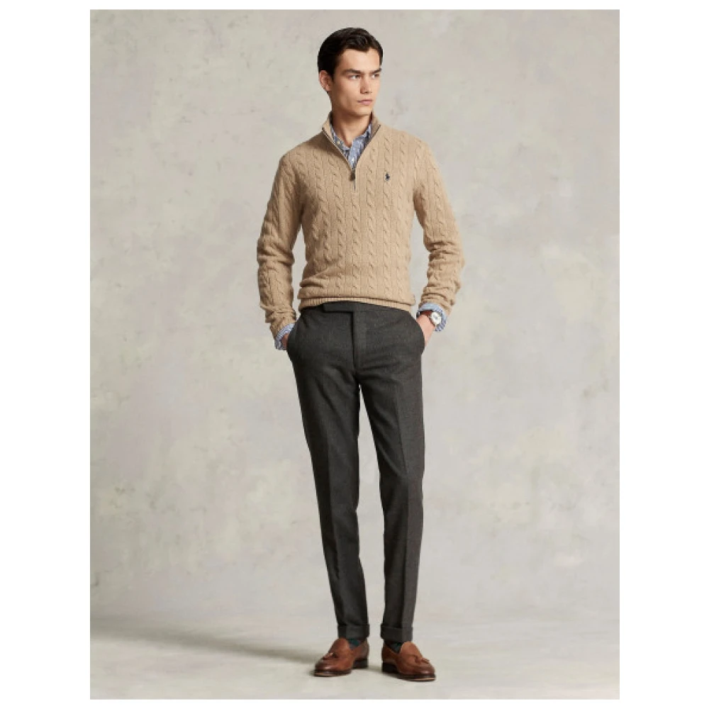 Polo Ralph Lauren Gedraaide wol en kasjmier half-zip trui Beige Heren
