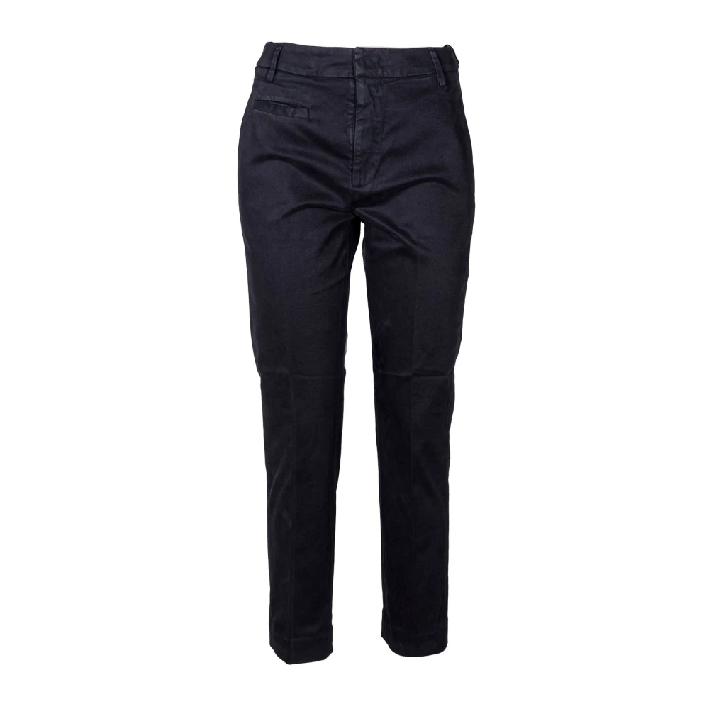 Dondup Women's Black Slim-Fit Stylish Trousers