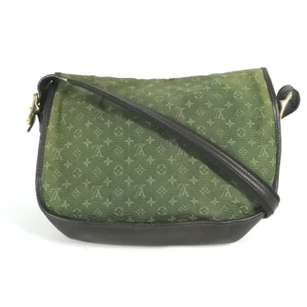 Louis Vuitton Vintage Pre-owned Cotton louis-vuitton-bags Green Dames