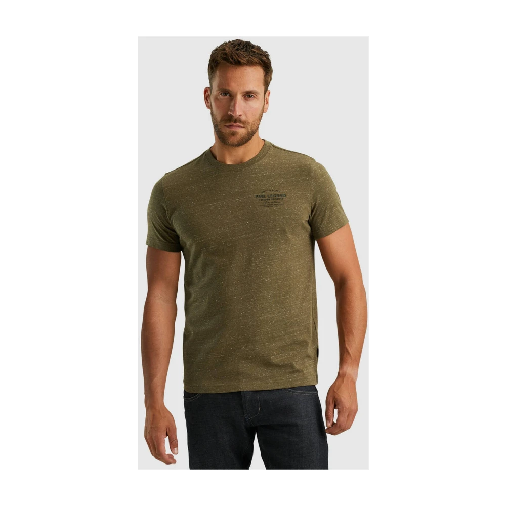 PME Legend Gemêleerd Jersey Korte Mouw T-shirt Brown Heren