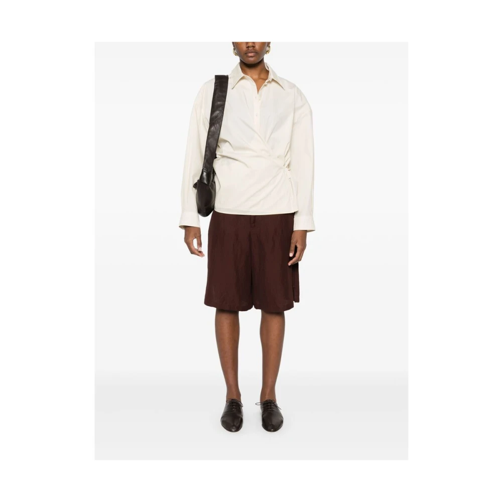 Lemaire Beige Button-Up Drop Shoulder Shirt Beige Dames