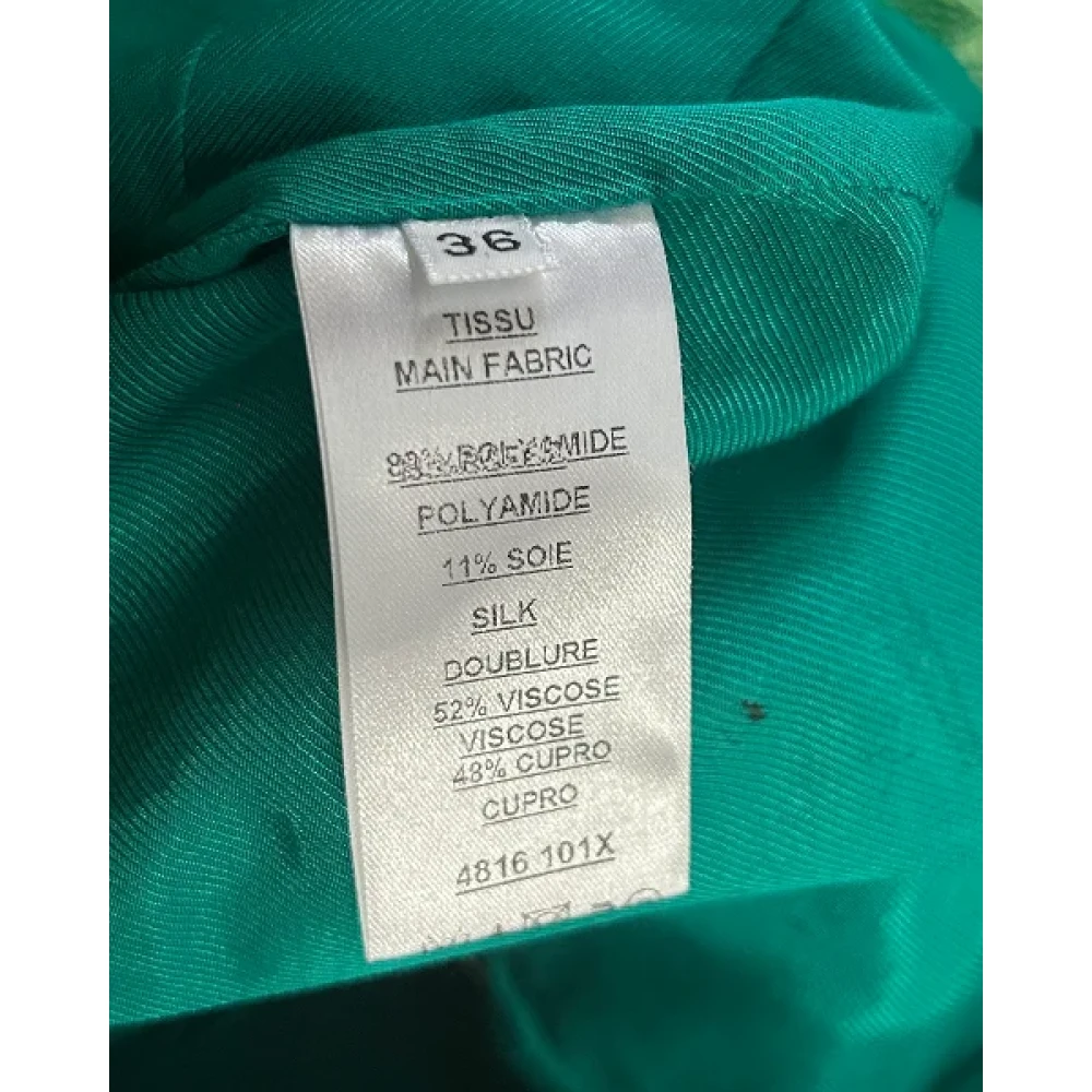 Balmain Pre-owned Polyester bottoms Green Dames