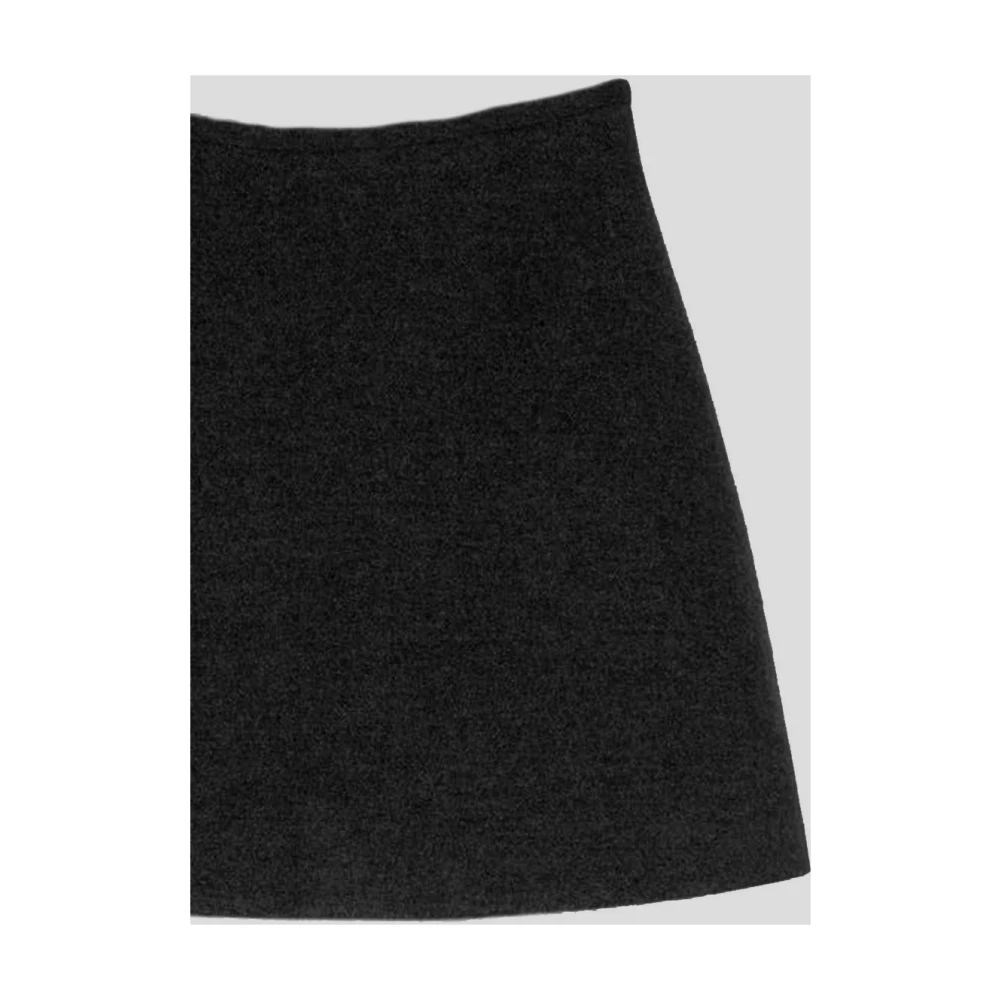 Patou Wollen Mini Rok Black Dames
