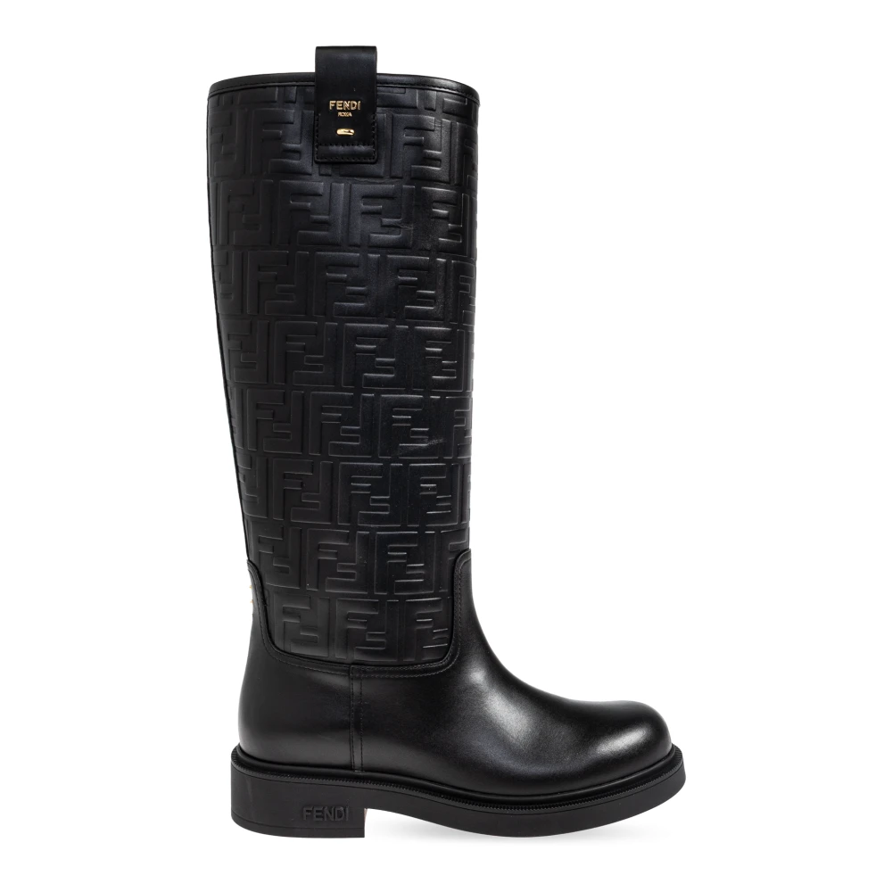 Fendi Women's Black Filo High Boots - High Boots - 7 Uk - Shoes