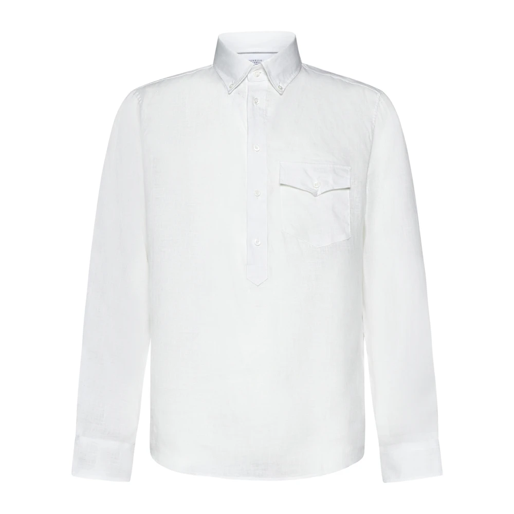 BRUNELLO CUCINELLI Elegante Overhemden Collectie White Heren