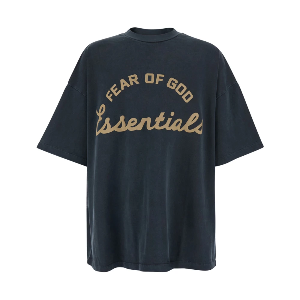 Fear Of God Gray Short-Sleeve Round-Neck T-Shirt - Male - T-Shirts - L - Tops