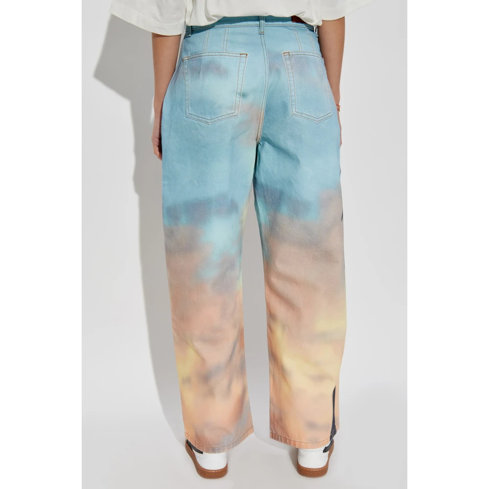 Palm Angels Jeans met print Multicolor Dames