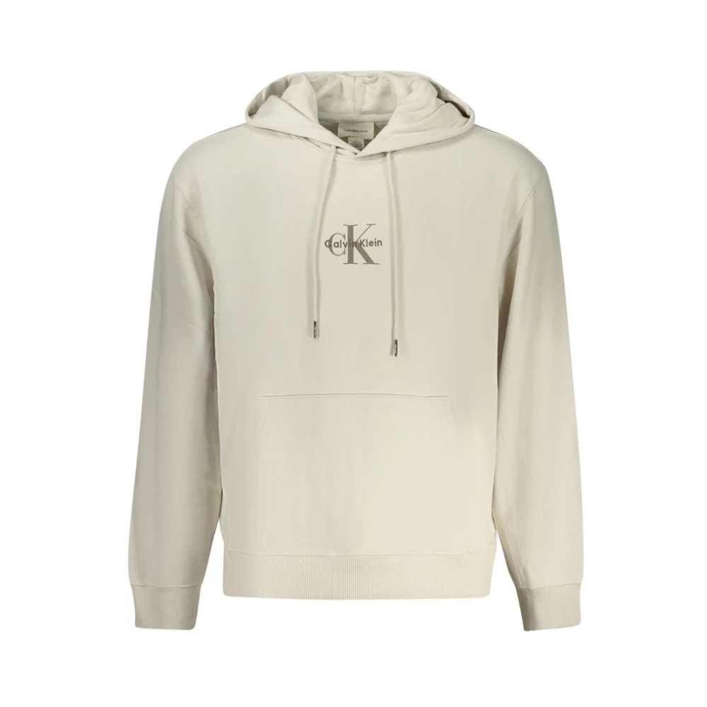 Calvin Klein Men's Beige Cotton Hoodie