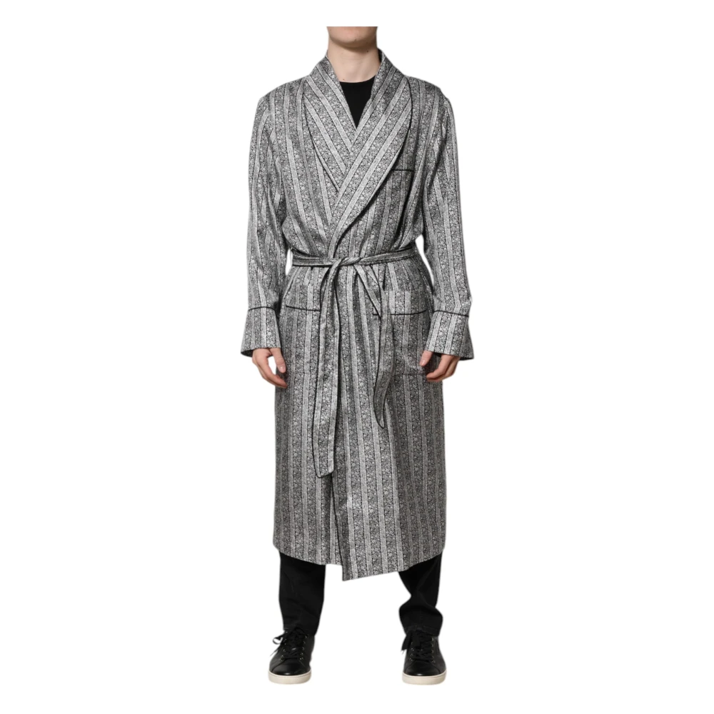 Dolce & Gabbana Men's Multicolor Floral Wrap Jacket - Robes - L - Nightwear & Lounge