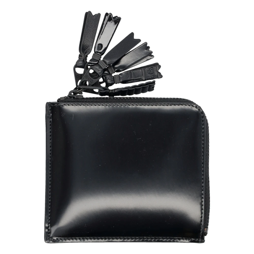 Comme des Garçons Zwarte ritsportemonnee met bedeltjes Black Unisex