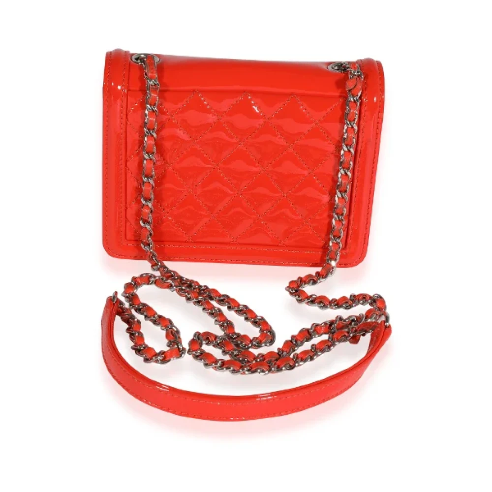 Chanel Vintage Pre-owned Leather crossbody-bags Red Dames