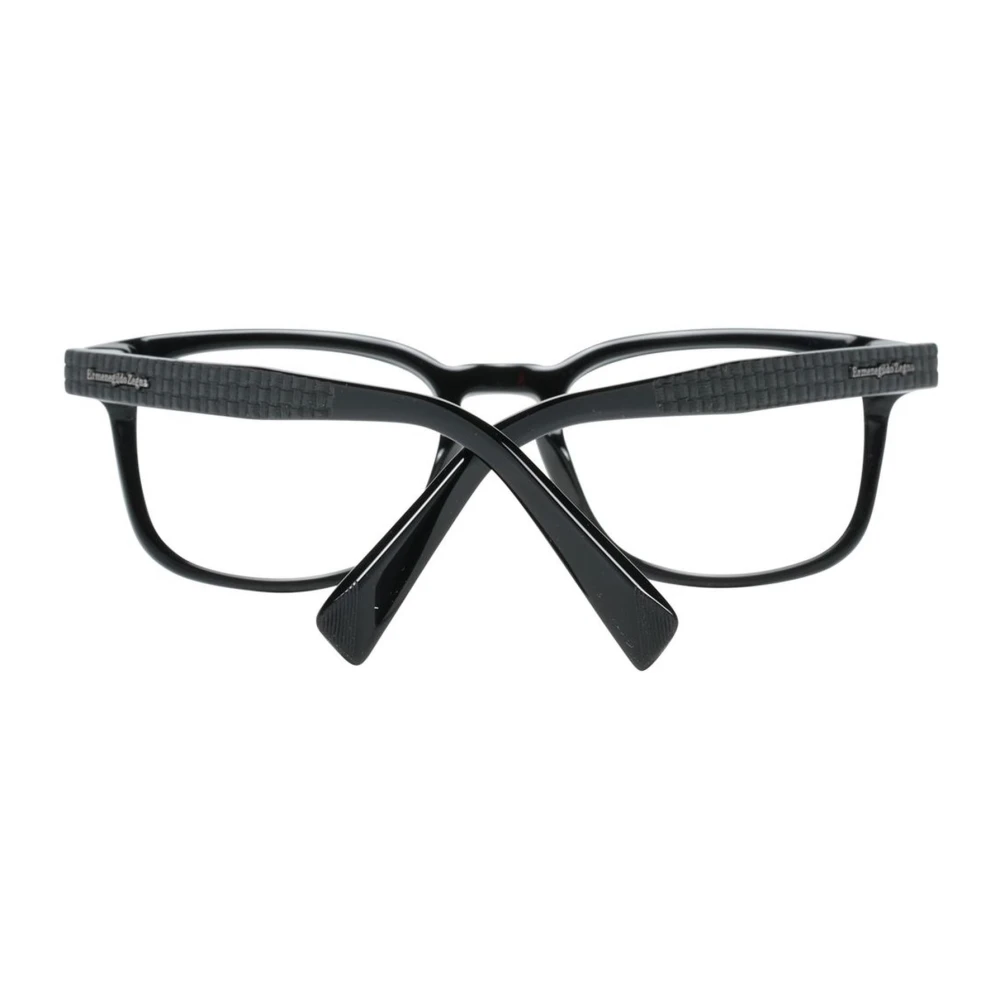 Ermenegildo Zegna Zwarte Kunststof Optische Monturen met Veerscharnier Black Heren