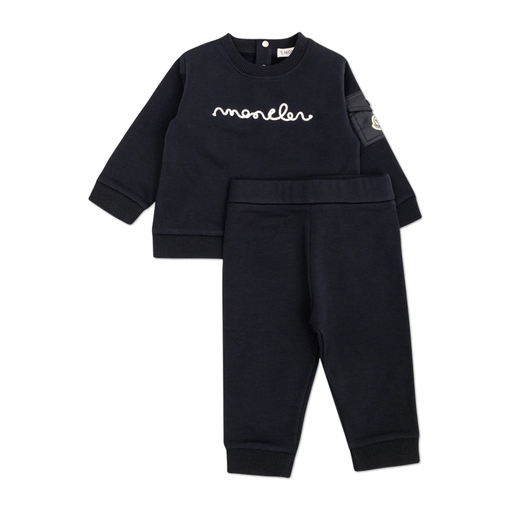Moncler , Kids Sport Sets, Unisex, Blue, 9 M | 74 Cm, Set: Sweatshirt And Trousers