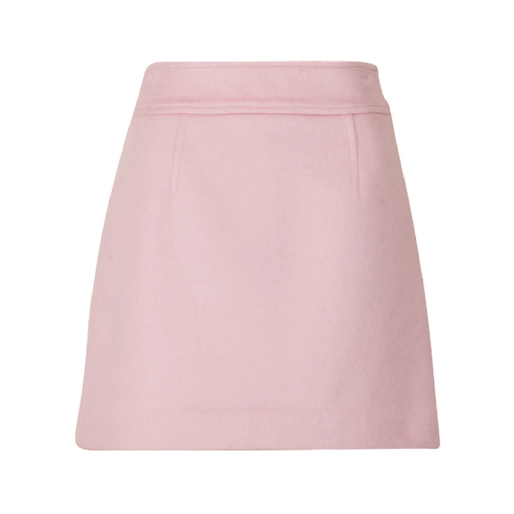 By Timo Pink Elegant Wool Mini Skirt - Female - Short Skirts - M - Skirts