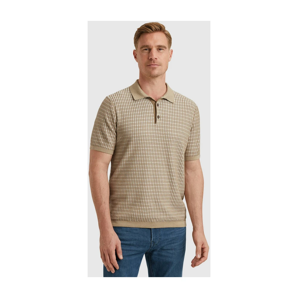 Vanguard Korte mouw katoen modal polo Beige Heren