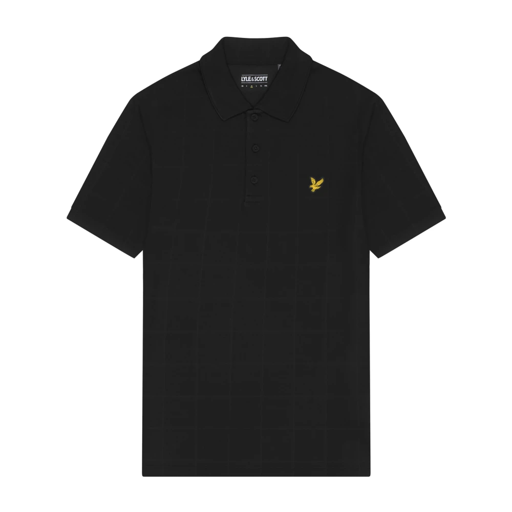 Lyle & Scott Grid Polo Shirt Black Heren