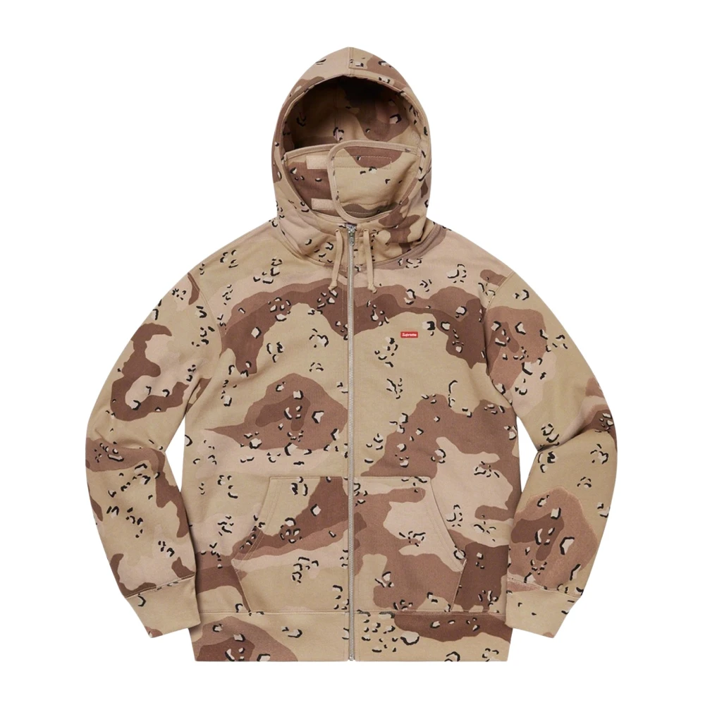 Supreme Beperkte oplage Facemask Zip Up Hoodie Brown Heren