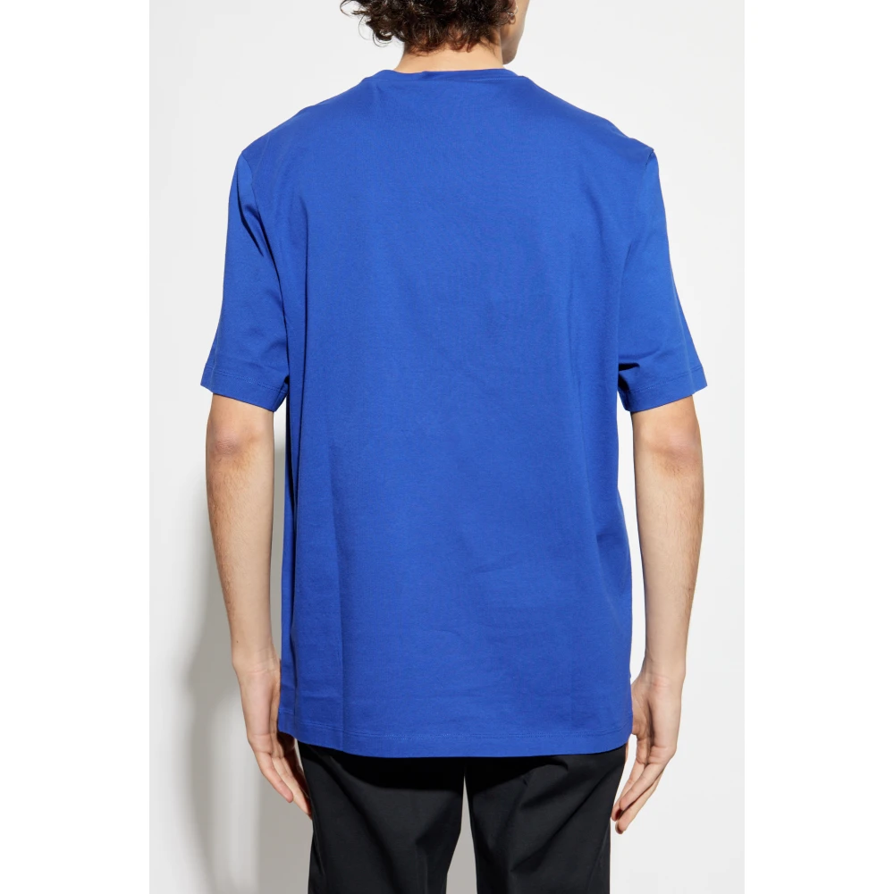 Versace T-shirt met bedrukt logo Blue Heren