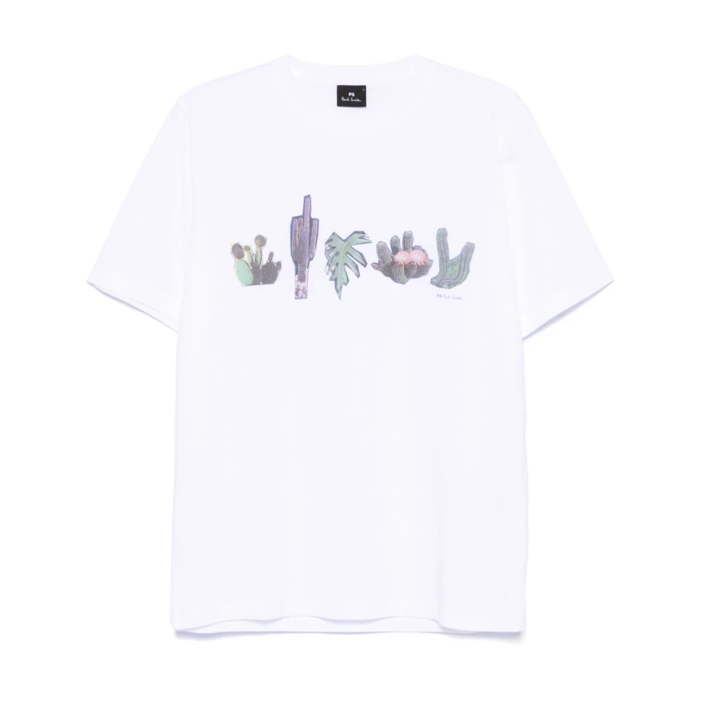 PS By Paul Smith Witte Crew Neck T-shirts en Polos White Heren