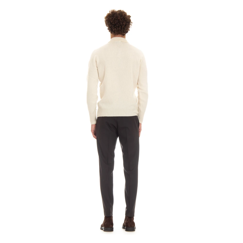 Drumohr Polo Sweater Cream Beige Heren