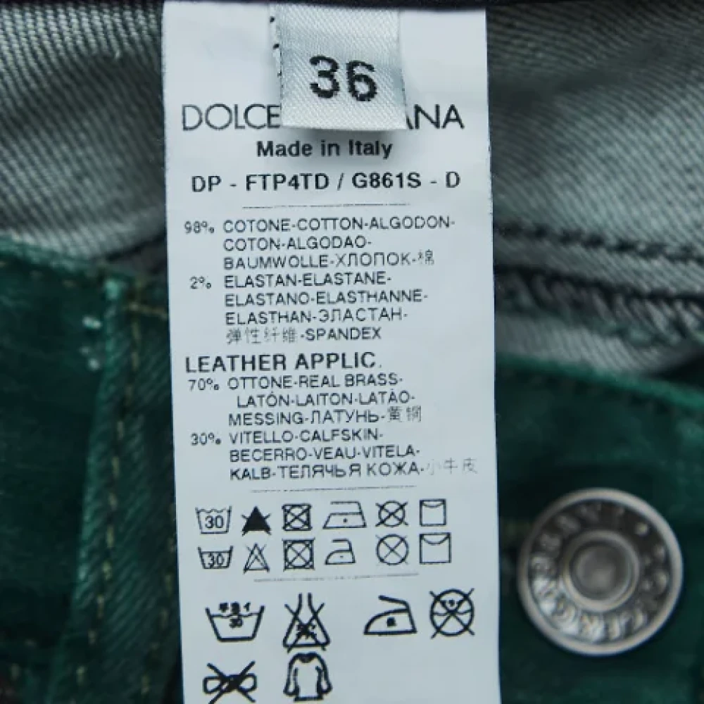 Dolce & Gabbana Pre-owned Denim jeans Green Dames
