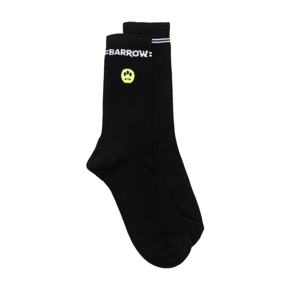 Barrow Zwarte Ribbel Inzet Ondergoed Sokken Black Heren