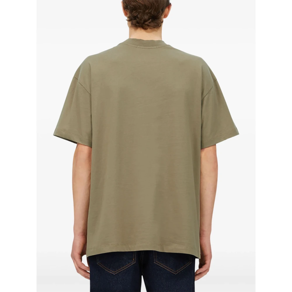 Msgm Groene Logo Pennellato T-shirts en Polo's Green Heren