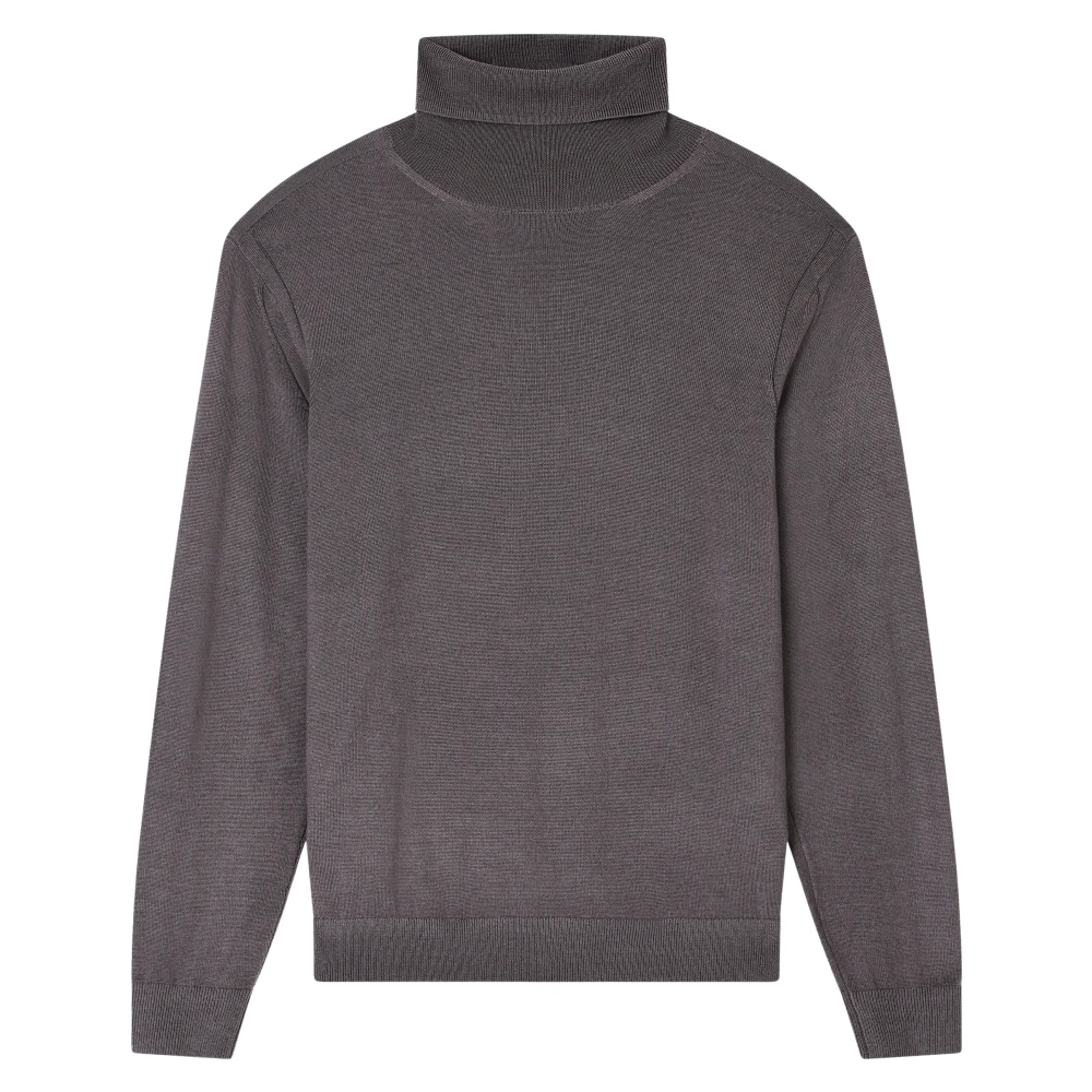 Armani Exchange Men's Gray Fine-Knit Turtleneck Pullover - Turtlenecks - M - Knitwear