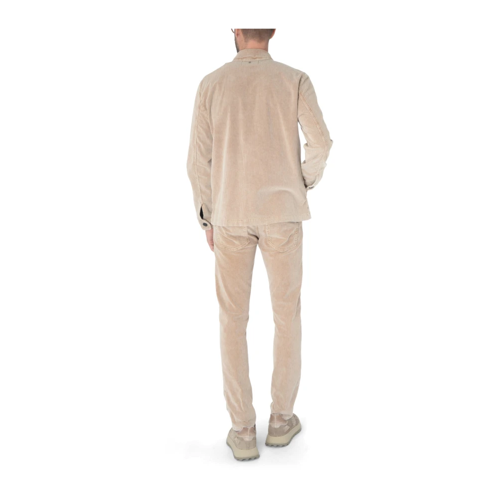 Dondup Beige Corduroy Icon Broek Regular Fit Beige Heren
