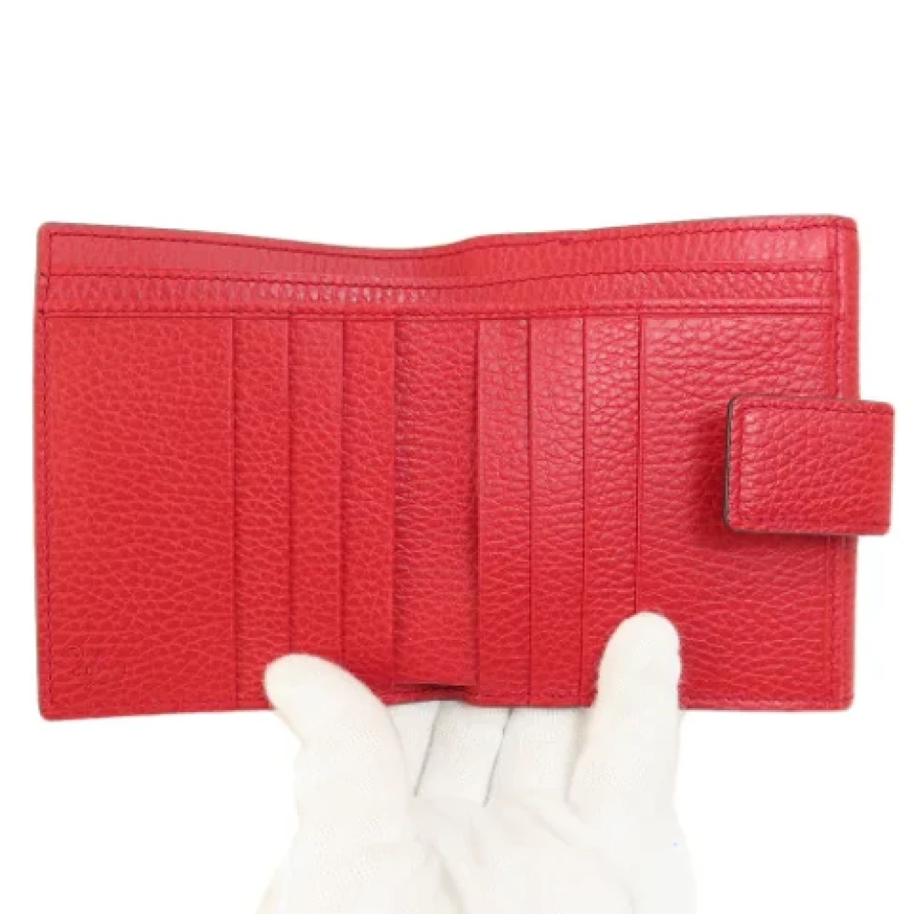 Gucci Vintage Pre-owned Leather wallets Red Dames
