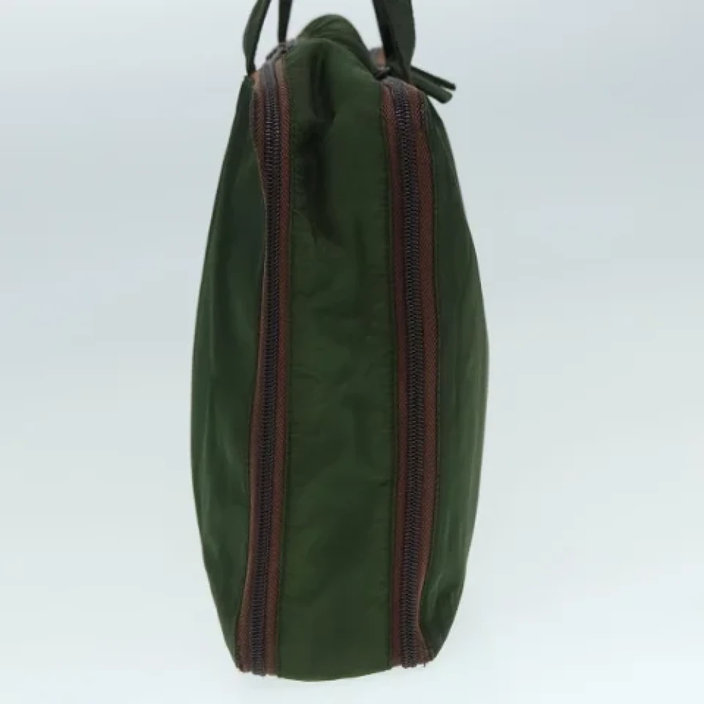 Prada Vintage Pre-owned Leather handbags Green Dames