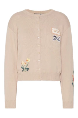 Mandorla Intarsio Fiori e Ricamo Patch