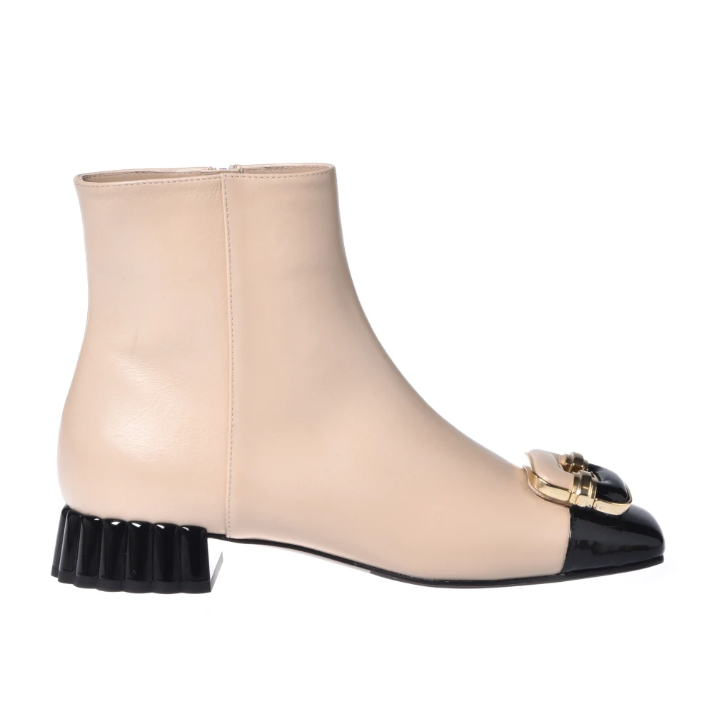 Baldinini Women's Beige Heeled Boots, 7 Uk, Ankle Boot