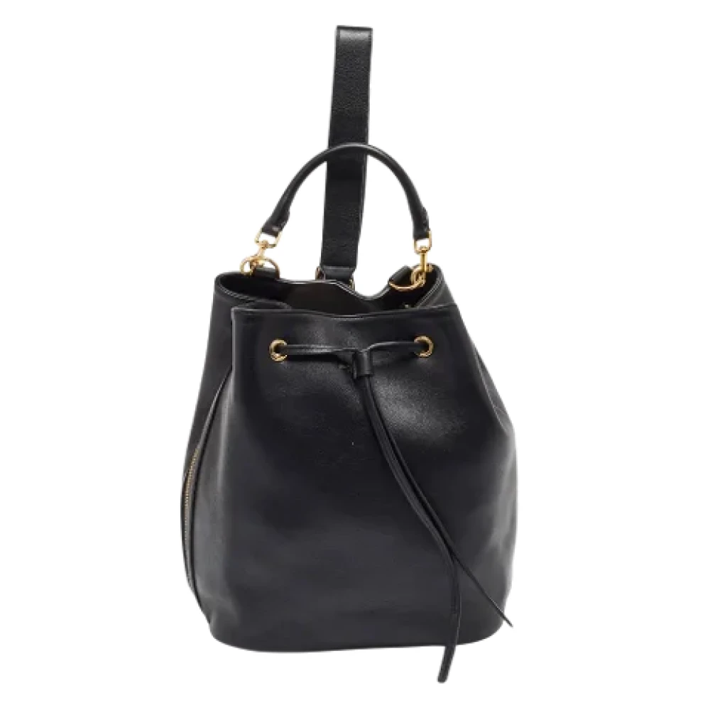 Yves Saint Laurent Vintage Pre-owned Leather shoulder-bags Black Dames