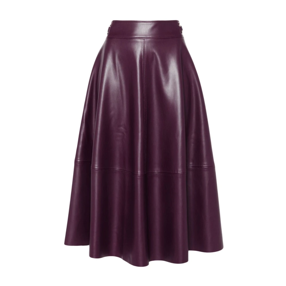 Liu Jo Paarse Faux Leren A-Lijn Rok Purple Dames
