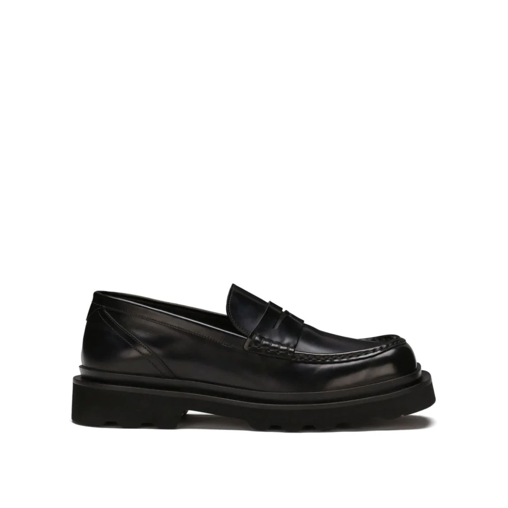 Dolce & Gabbana Svart Stiliga Loafers För Män