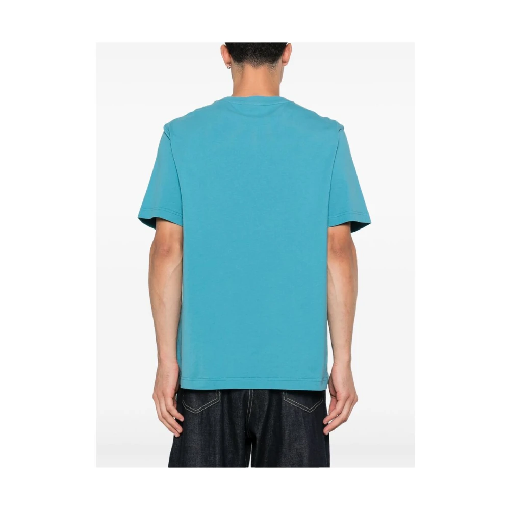 Maison Kitsuné Speedy Fox Head Patch T-shirt Blue Heren