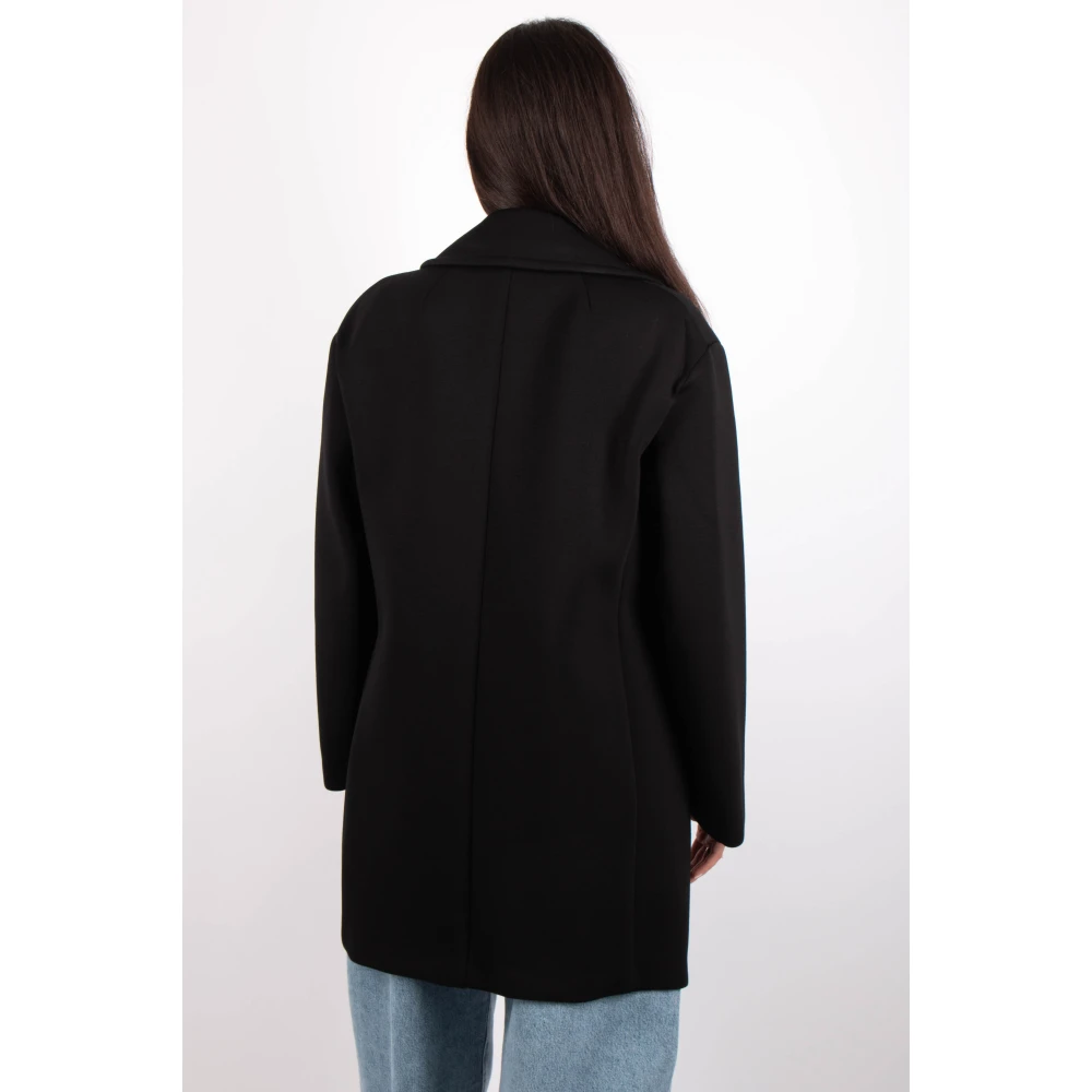 Max Mara Zwarte Jas Gradi Black Dames
