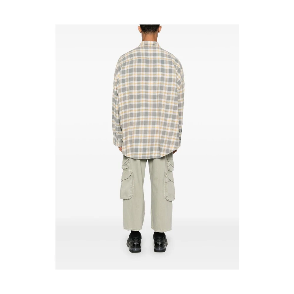 R13 Ecru Button-Up Drop Shoulder Shirt Beige Heren