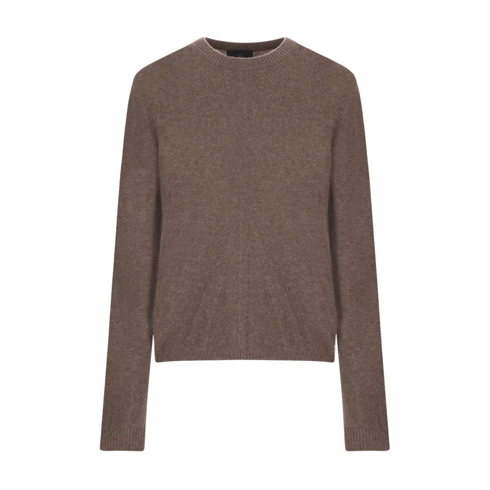 Moncler Grafische Wol Kasjmier Trui Brown Dames