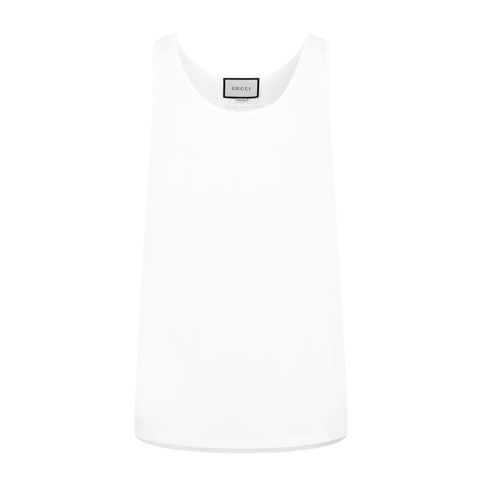 Logo Tank Top Hvit Bomull Italia